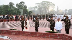 স্বাধীনতা দিবসে জাতীয় স্মৃতিসৌধে রাষ্ট্রপতি ও প্রধানমন্ত্রীর শ্রদ্ধা