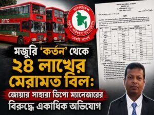 জোয়ার সাহারা ডিপোতে ৩৩ কারিগরের মজুরি কম দেওয়ার অভিযোগ, চেয়ারম্যানকে টাকা দেওয়ার দাবি ম্যানেজারের!